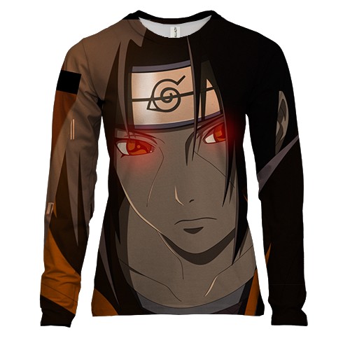 Женский 3D лонгслив Sasuke Uchiha 2