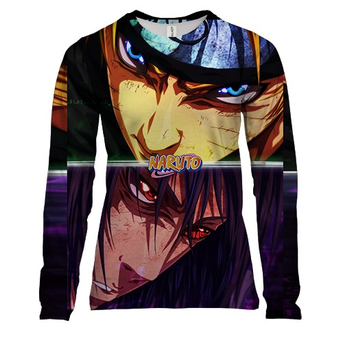 Женский 3D лонгслив Naruto and Sasuke 2