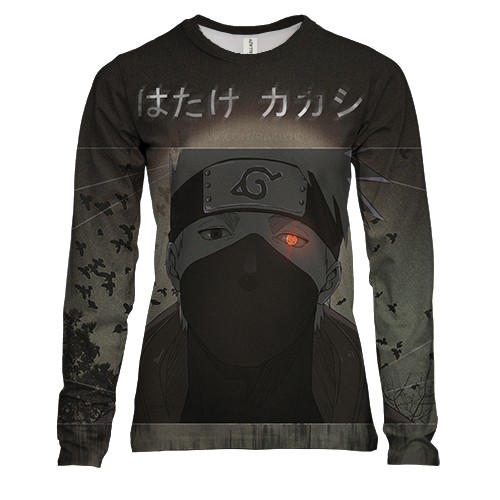 Жіночий 3D лонгслів Kakashi red eye