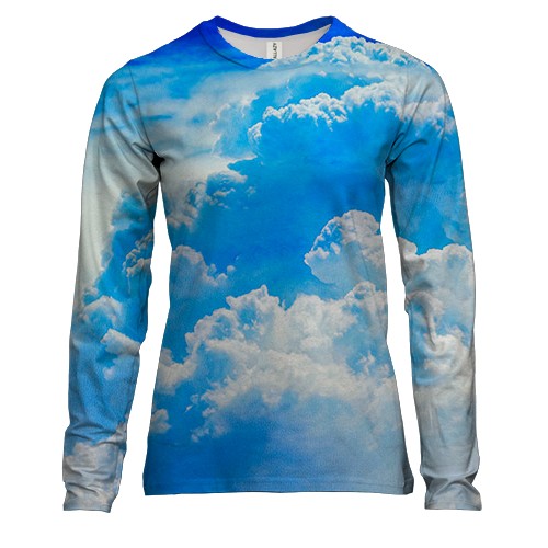 Жіночий 3D лонгслів Облака