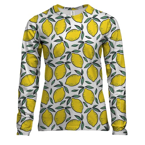 Женский 3D лонгслив с лимонами (3)