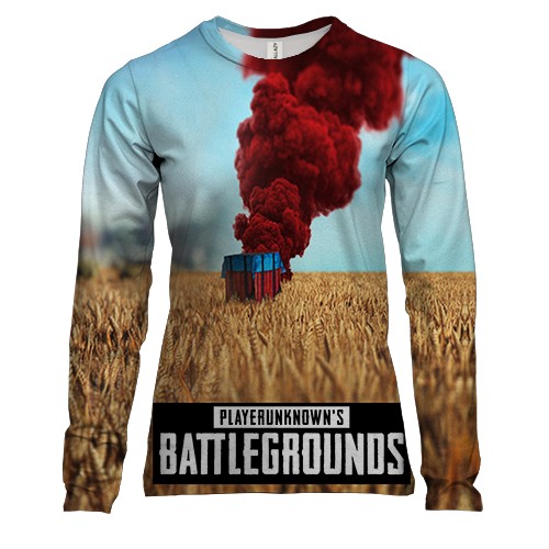 Женский 3D лонгслив PUBG - airdrop