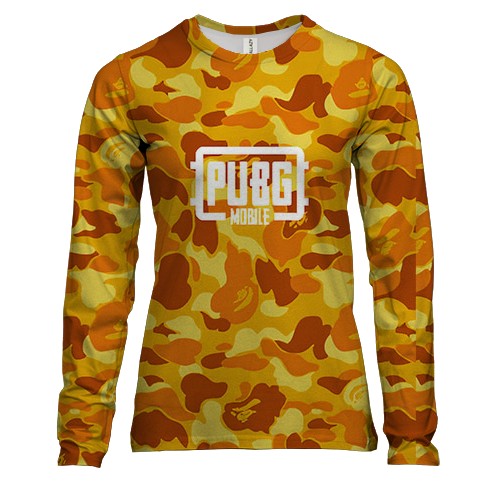 Жіночий 3D лонгслів PUBG x BAPE