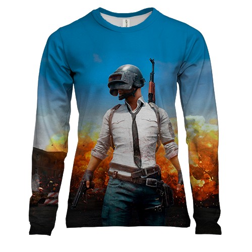 Женский 3D лонгслив PlayerUnknowns Battlegrounds PUBG