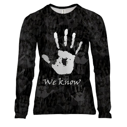 Женский 3D лонгслив The Elder Scrolls - We Know