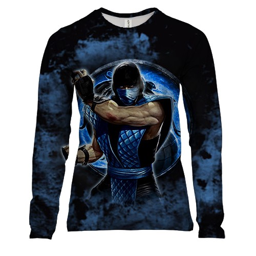 Женский 3D лонгслив Mortal Kombat - Sub Zero