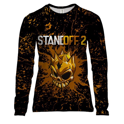 Женский 3D лонгслив STANDOFF 2 Gold Skull
