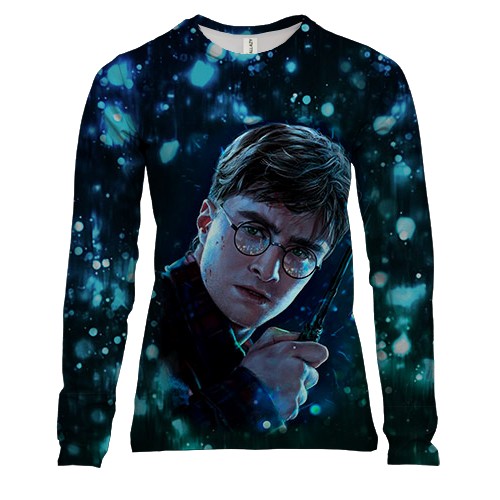 Женский 3D лонгслив с Гарри Поттером