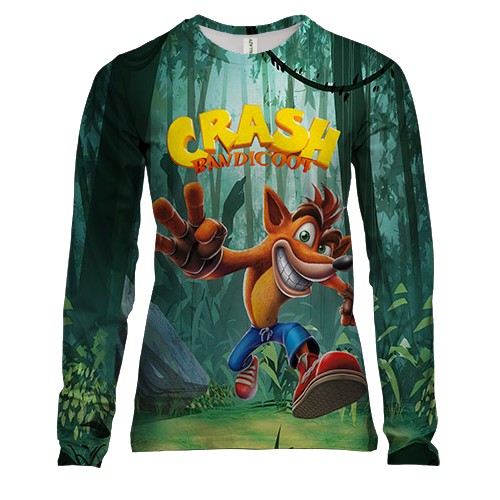 Женский 3D лонгслив Crash Bandicoot