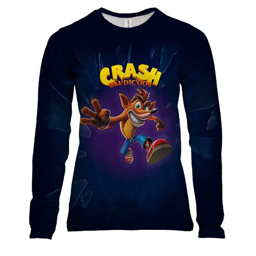 Жіночий 3D лонгслів Crash Bandicoot (2)