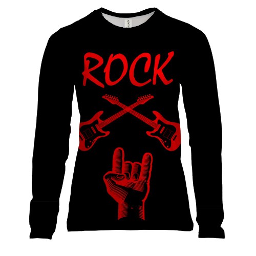 Женский 3D лонгслив Rock