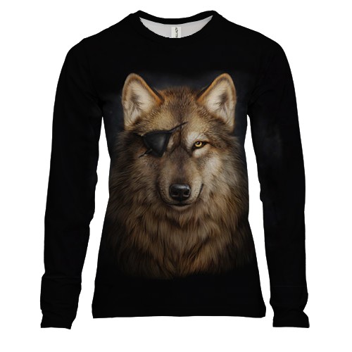 Жіночий 3D лонгслів Морський вовк