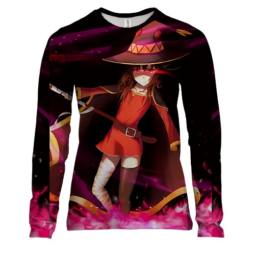 Жіночий 3D лонгслів аніме відьма