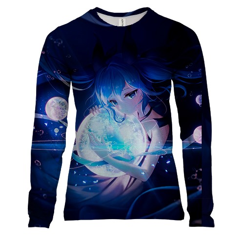 Жіночий 3D лонгслів Дівчинка із зіркою