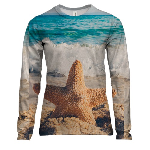 Женский 3D лонгслив Морская звезда.