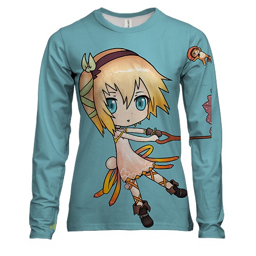 Женский 3D лонгслив Anime girl . Umbrella