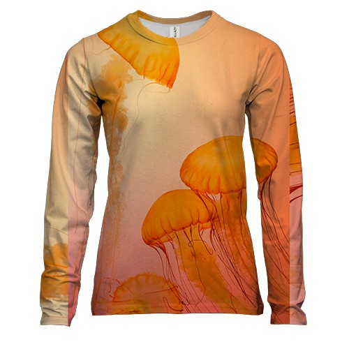 Женский 3D лонгслив Медузы 8