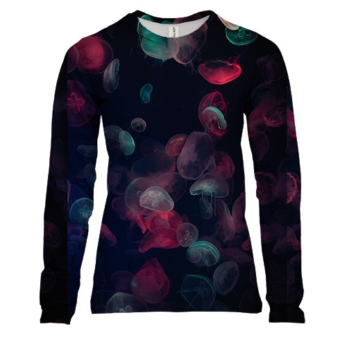 Жіночий 3D лонгслів медузи 9