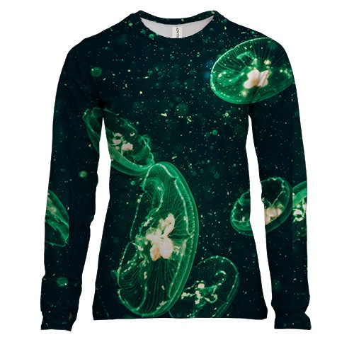 Женский 3D лонгслив Медузы 6