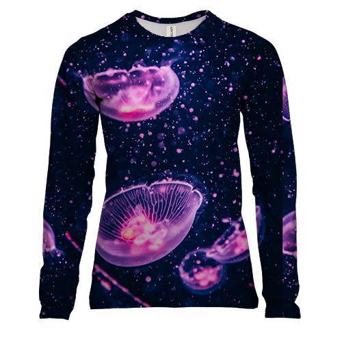 Женский 3D лонгслив Медузы 7