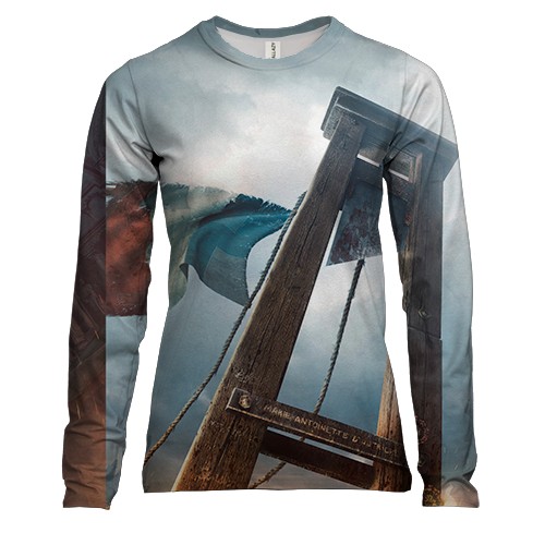 Женский 3D лонгслив Гильотина