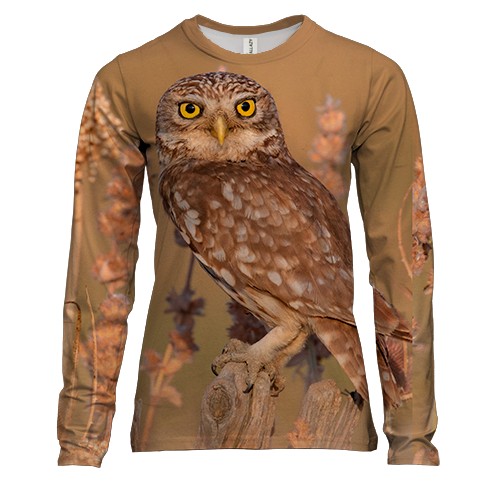 Женский 3D лонгслив Сова.