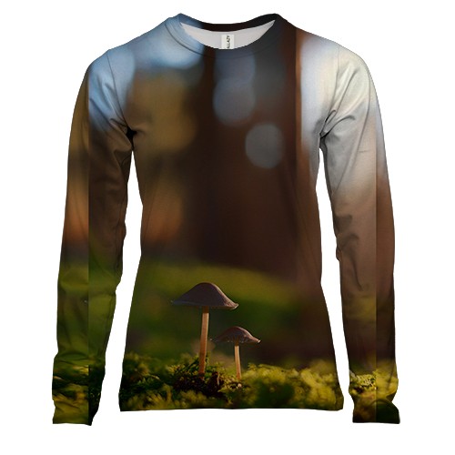 Женский 3D лонгслив Mushrooms sunshine