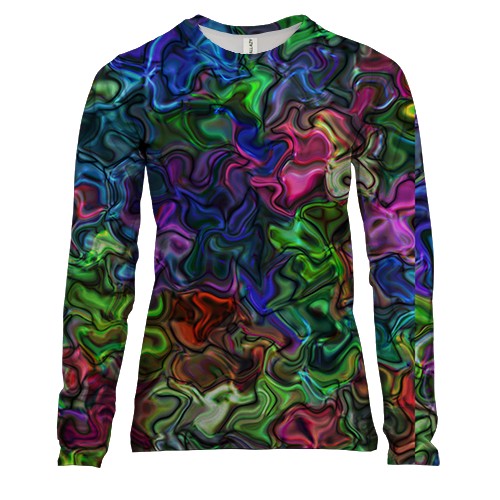 Женский 3D лонгслив Rainbow obstruction.