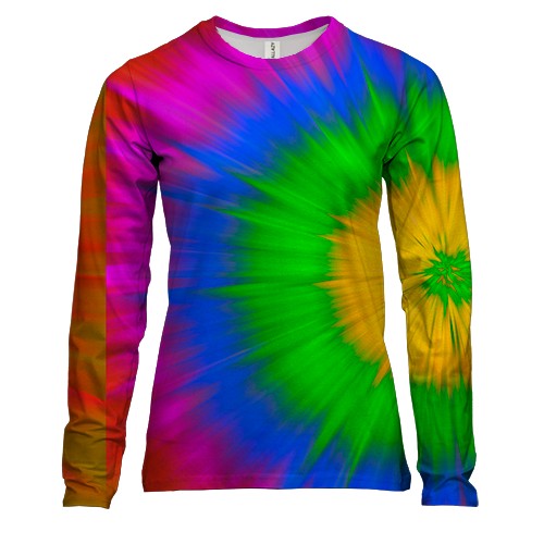 Женский 3D лонгслив Rainbow stains