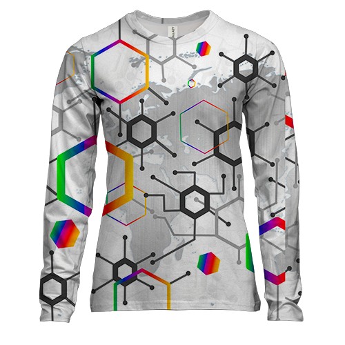 Женский 3D лонгслив The world atlas