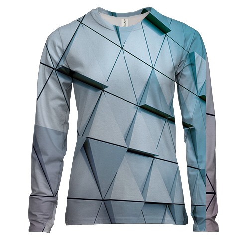 Женский 3D лонгслив Triangles 3D