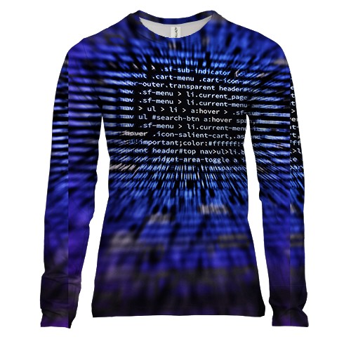 Жіночий 3D лонгслів Program codes pattern
