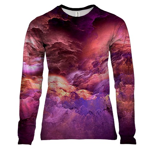 Женский 3D лонгслив Stormy sky 3