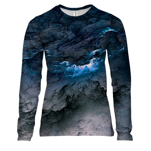 Женский 3D лонгслив Stormy sky 1