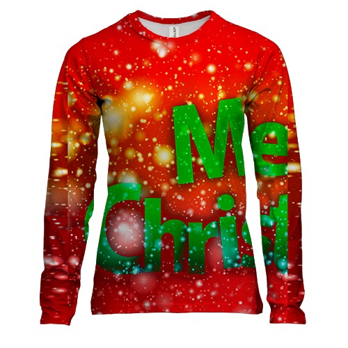 Жіночий 3D лонгслів Merry Christmas 4