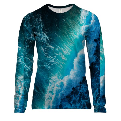 Жіночий 3D лонгслів Deep sea