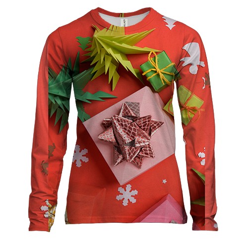 Жіночий 3D лонгслів New Year gifts 4