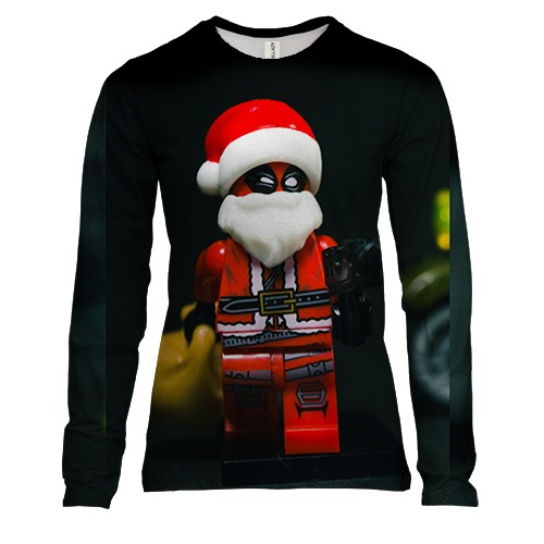 Жіночий 3D лонгслів Deadpool Santa Claus