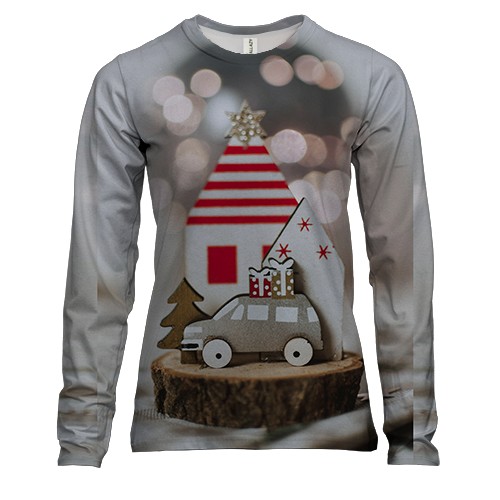 Женский 3D лонгслив Christmas toy 13