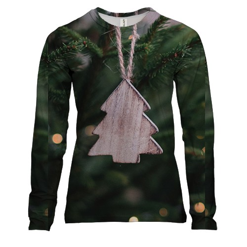 Жіночий 3D лонгслів Christmas toy 11