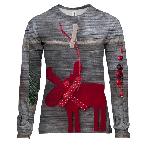 Жіночий 3D лонгслів Christmas toy 6