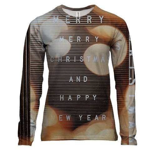 Женский 3D лонгслив New Year