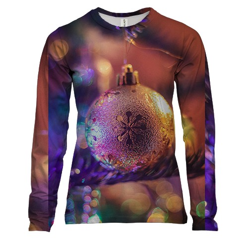 Жіночий 3D лонгслів Christmas toy 7