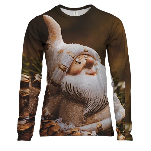 Женский 3D лонгслив Santa Claus toy