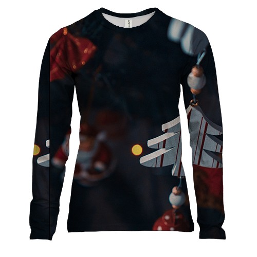 Женский 3D лонгслив Christmas toy 2