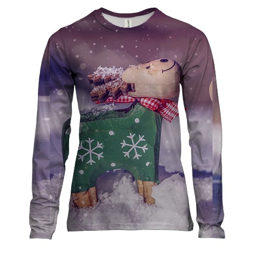 Жіночий 3D лонгслів Winter deer