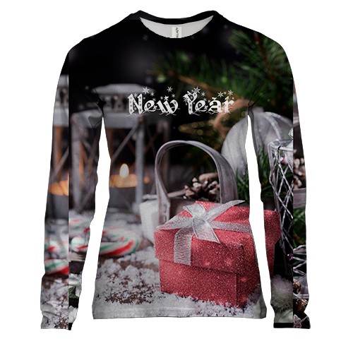 Жіночий 3D лонгслів New Year gifts 2