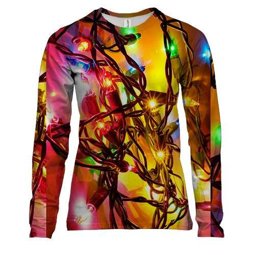 Жіночий 3D лонгслів Christmas garland