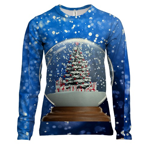 Жіночий 3D лонгслів Ball with tree