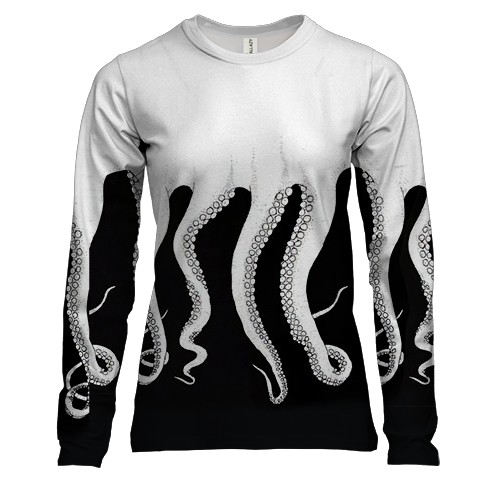 Жіночий 3D лонгслів Восьминіг